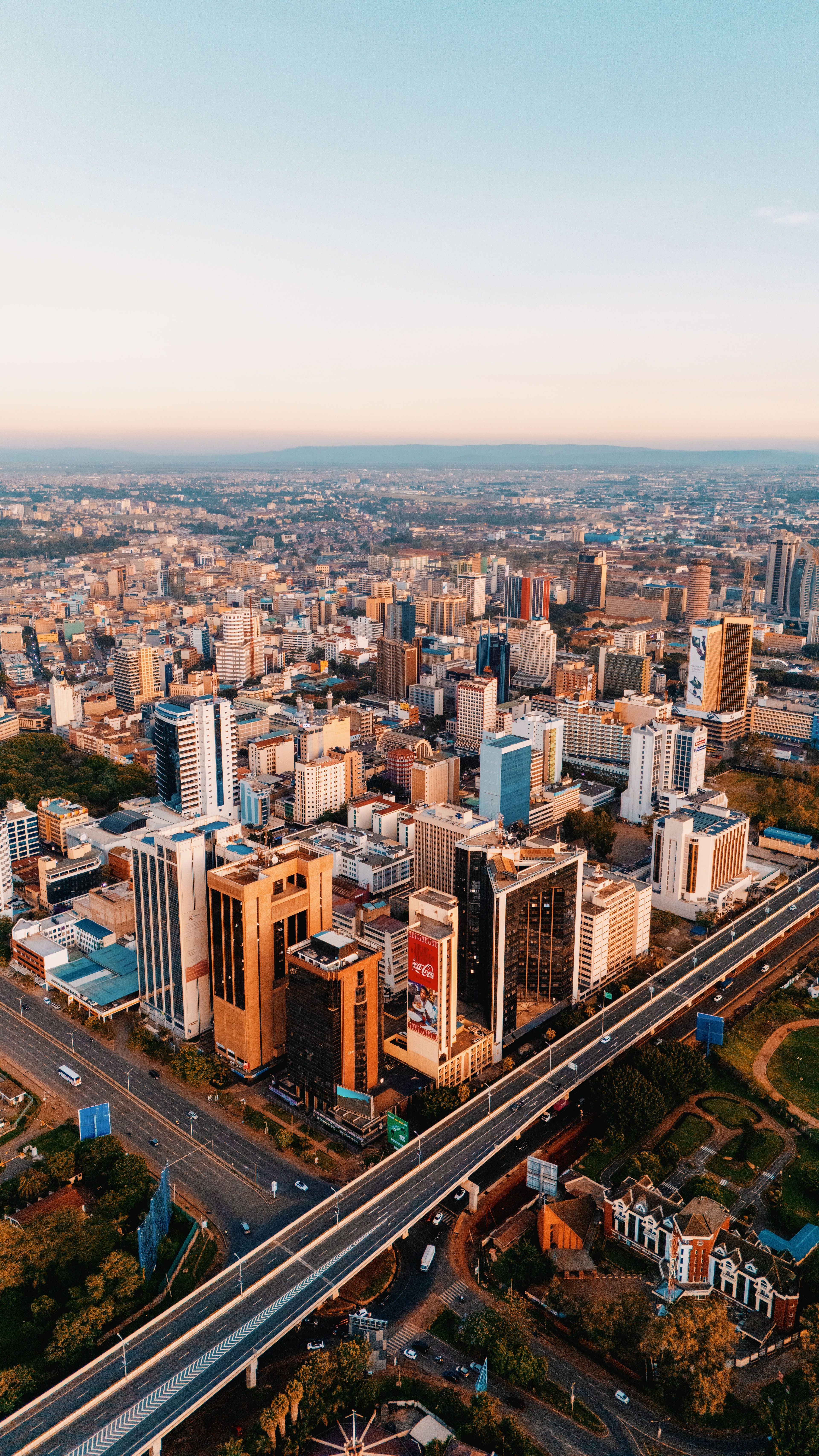 A street scene in Nairobi, Kenya